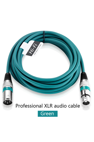 Choice41 1.5 Green XLR Male to Female Cable Professional Microphone Extension Cable For Recording Mixer Balan