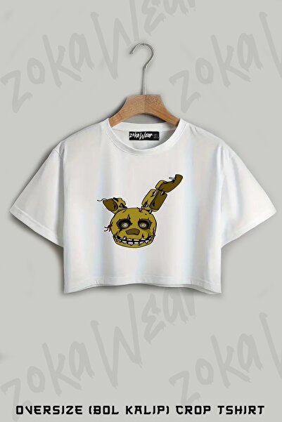 ZOKAWEAR Πέντε νύχτες στο Freddy's, FNAF Printed Oversize Crop T-Shirt