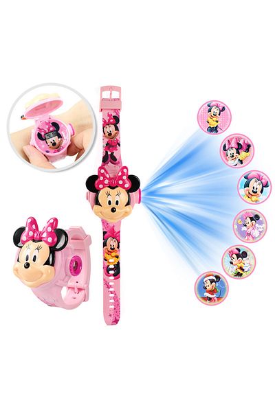 Miniso 6ty-mn 3D Cartoon Stitch Kids Watches For Girls Projection Unicorn Mickey Children Watch Digital Clo