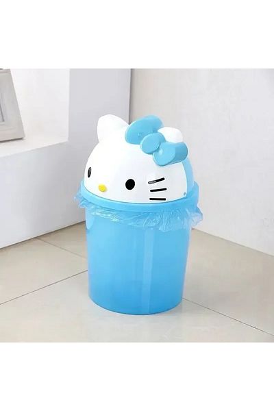 Hello Kitty 8 liters B New Sanrio Hello Kitty Dustbin Trash Can Rubbish Bin Garbage Binsanrio Kawaii Trash Can L