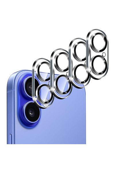 Choice For iPhone 16 Plus Clear 4PCS Camera Lens Screen Protector Cover for iPhone 16 Plus Pro 16Plus iPhon