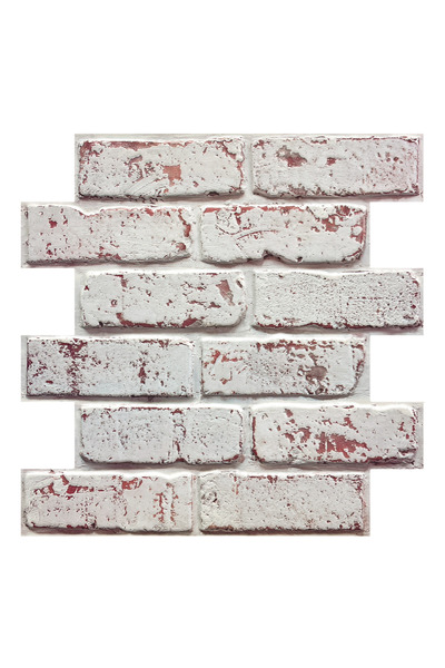 Choice4 ١٠ أوراق من ملصقات البلاط الأبيض القديم ثلاثية الأبعاد، بنقوش طوب أبي...