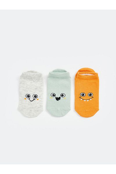 LC Waikiki New Season Embroidered Baby Boy Booties Socks 3-Piece - S5Bp63Z1