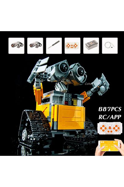 Choice nobox-Block With RC 687PCS Block RC Cute Robot Space Droid Cartoon Figure Model Building Brick Diy T