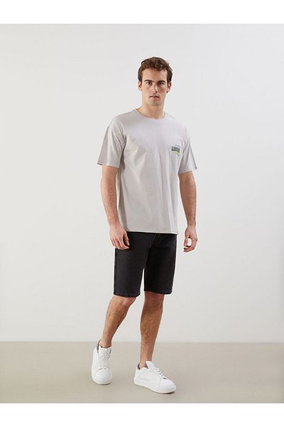 LC Waikiki New Season Crew Neck Printed Combed Cotton Men's T-Shirt - S5Je20Z8