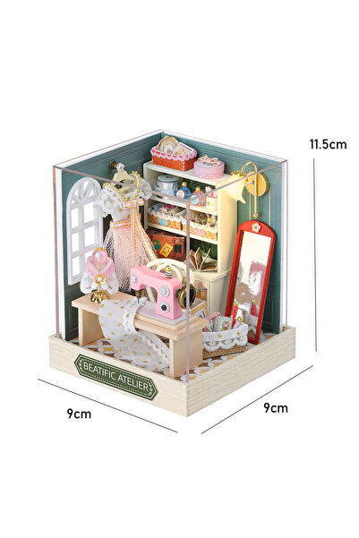 Choice QT-047 with cover Kitten Mini Doll House 3D Puzzle Assembly Model Buil...