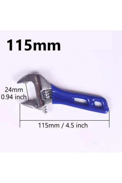Choice1 115mm Universal Lightweight Adjustable Wrench Large Opening Short Han...