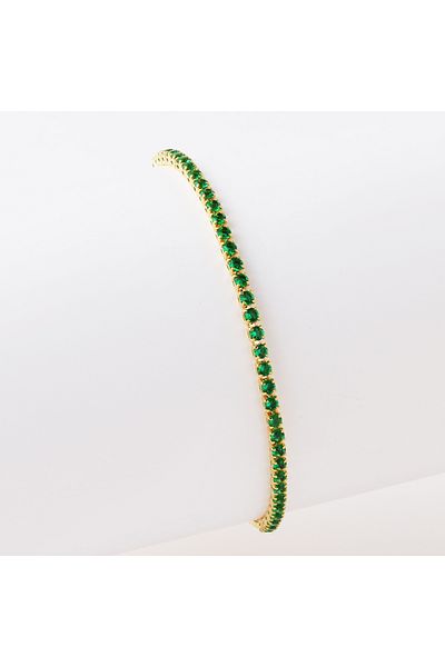 Choice gold green cz 2mm Adjustable Multicolor Tennis Bracelets for Women Ladies Wedding Rainbow Colorful Z