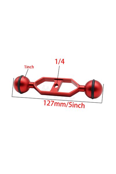 Choice black color 5 7 9 11 inch Dual Ball Head 1" Joint Adapter Extension Arm for GoPro Underwater Butterf