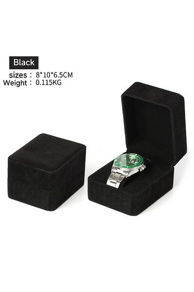 Choice B Watch Box Fashion Velvet Round Corner Smartwatch Clock Storage Case Jewelry Accessories Business.