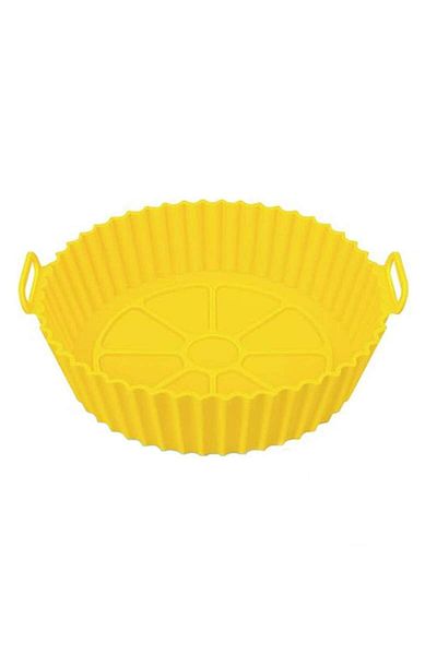SIKS Silicone Protective Tray, For Air Fryer, Universal, 16 x 18 x 5 cm, Yellow