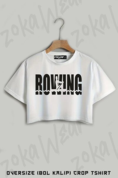 ZOKAWEAR Tricou oversize cu imprimeu cu vâsle