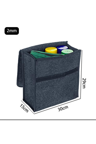 Choice 2mm(30-15-29cm) 1PC Dark gray car felt storage box car storage bag enl...