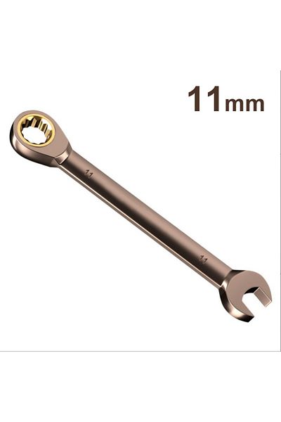 Choice 11mm 1pcs Ratchet Wrench Keys Gear Ring Tool Torque Universal Spanners for Car Repair Tools Metric