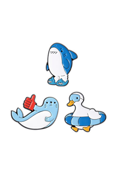 Choice6 مجموعة من 10 دبابيس مطلية بالمينا، تحتوي على 3-10 قطع من مخلوقات بحري...