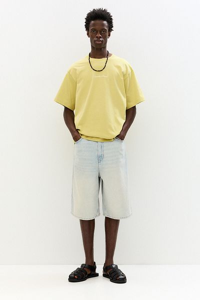 Pull & Bear Yellow embroidered T-shirt