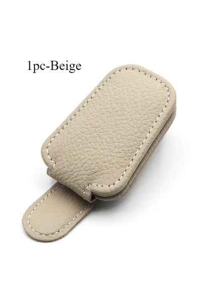 Choice 1pc-Beige Car Sun Visor Glasses Case Holder Sunglasses Clip Ticket Car...