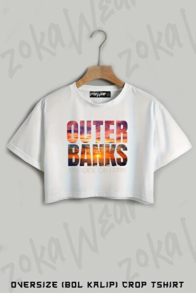 ZOKAWEAR Tricou oversize cu imprimeu Outer Banks Paradise On Earth