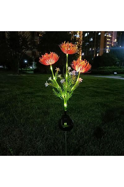 Choice 1PC red Solar Garden Lights Solar Flowers Lights with Glowing Flowers & Stems Solar Outdoor LED Ligh