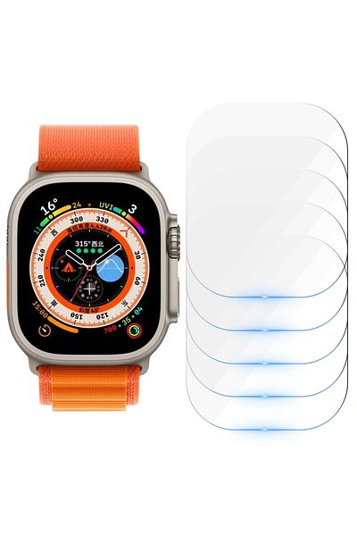 Choice 49MM iwatch ultra 5PCS Tempered Glass for Apple Watch Ultra 2/Ultra Screen Protector [49mm], Tempere
