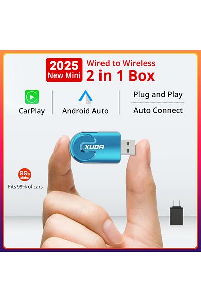 Choice 2in1-green Xuda New Wireless Carplay Android Auto Wireless Adapter Smart Mini Box Plug And Play Wifi