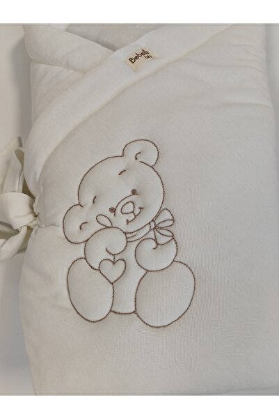 Bebella 100% Cotton Special Fabric Baby Swaddle Blanket – Embroidery Detailed, Hospital Release & Newborn