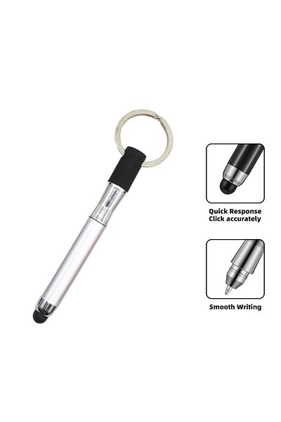 Choice Silver Mini 2 In 1 Touch Screen Stylus Ballpoint Pen Stylus Capacitive Pen Painting Pencil With Keyc