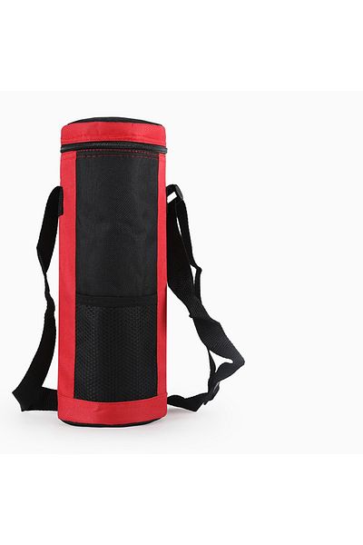 Choice A-Red Summer Travel Portable Cooler Bag Oxford Cloth Insulation Sleeve Camping Insulated Water Bottl