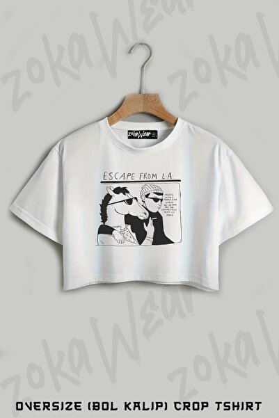 ZOKAWEAR Tricou oversize cu imprimeu Escape From La Bojack Horseman