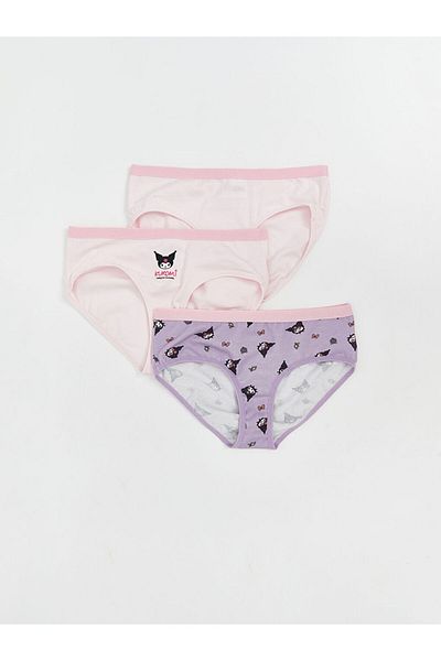 LC Waikiki Noul sezon Kuromi Printed Girls Panty 3 piese - S5HS99Z4