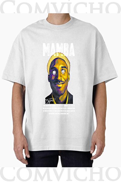COMVİCHO تي شيرت مامبا v1 مطبوع بتصميم كبير الحجم للجنسين