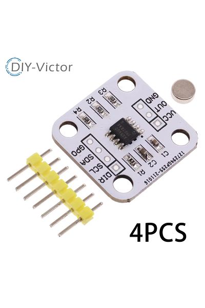 Choice 4PCS 4pcs AS5600 Magnetic Encoder 12bit 3.3V High Precision Magnetic Induction Angle Measurement Sen