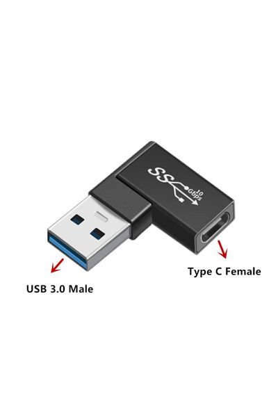 Choice BROWN OTG Adapter USB 3.1 Type C Female To USB 3.0 Male Converter 10Gbps Type C to USB 3.0 90 Degree