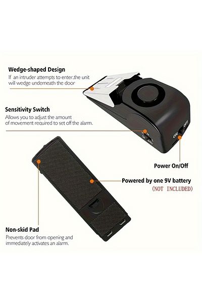 Choice Security protection 125dB super loud anti-theft alarm system, household wedge-shaped door stopper...