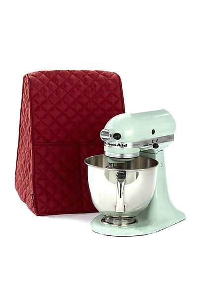 Choice 16.5x12x12inch Burgundy Household KitchenAid Stand Mixer Dust Cover Waterproof Storage Bag Fit for A