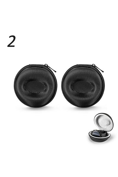 Choice4 Black 2pcs Watch Travel Case Portable Storage Box Single Watch Shock Impact-resistant For Wristwatch