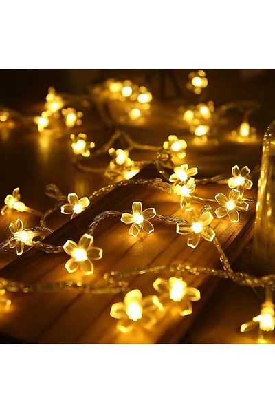 Choice 3M20LED Warm White 1PC Flower Fairy Lights Battery Operated String Lights Waterproof 10/20/30/40 LED