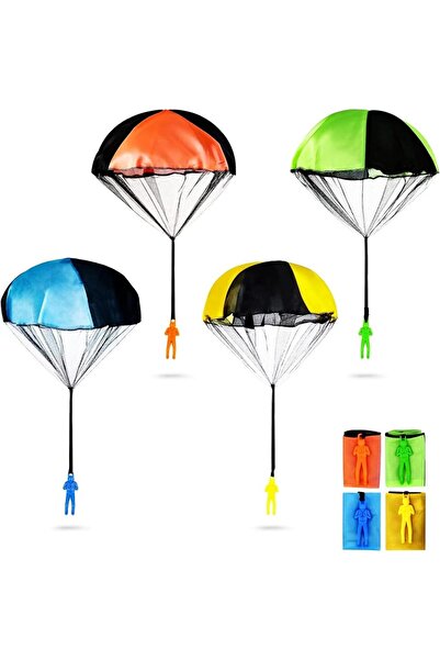 Choice 4 pcs 2/4/6/12Parachute Figures Hand Throw Toy Throwing Army Toy Outdo...