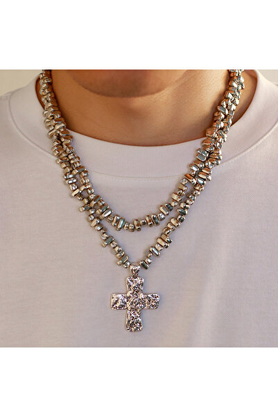 Choice مجموعة فضية من Ingemark مكونة من قطعتين/مجموعة من خرز CCB غير المنتظم ...