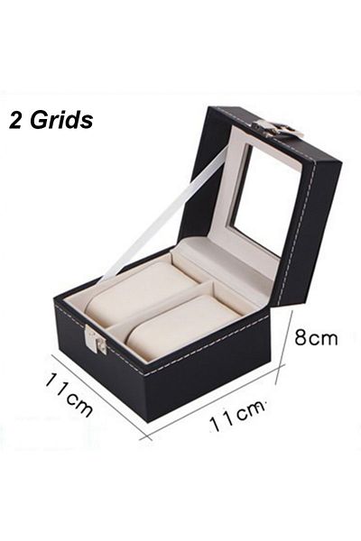 Choice Beige 2 Positions DELESYS 2/3/4/5/6/8/10/12 Slots PU Leather Watch Box Traditional Style Watch Stora