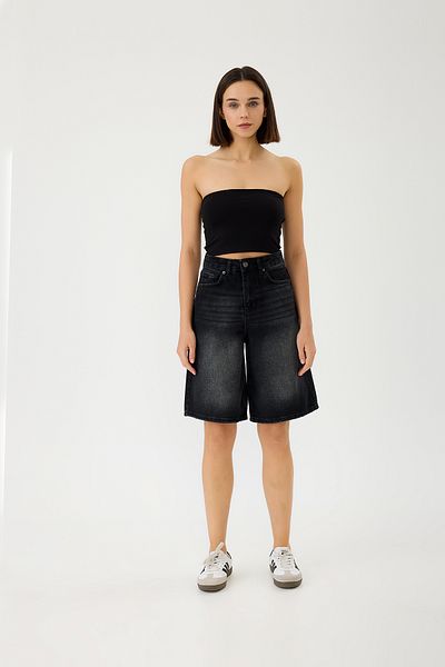 SEVİLEN Pantaloni scurți din denim spălați cu zăpadă