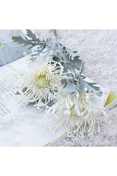 choice2 WHITE Artificial Flowers Short Branch Crab Claw 2 Fork Pincushion Chr...
