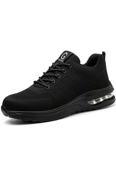 Choice 42 YTK8-Black Indestructible Safety Shoes For Men Steel Toe Anti-Puncture Men's Work Shoes Lightwei