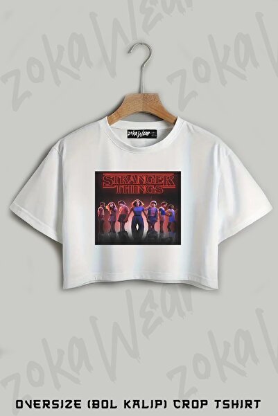 ZOKAWEAR Stranger Things Το νέο εμπριμέ μπλουζάκι Oversize Crop