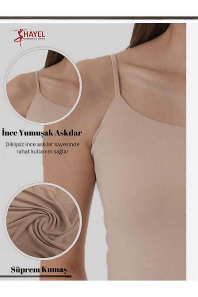 HAYEL 1 Piece Black White Skin Color Women's Strap Tank Top
