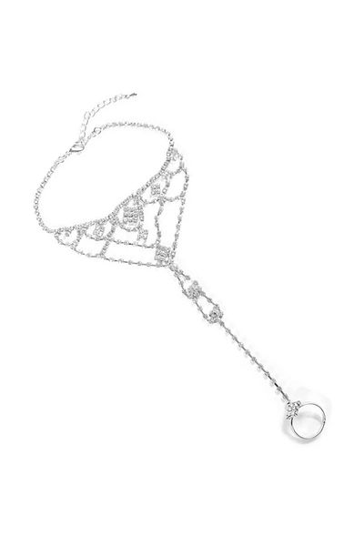 Choice SILVER PLATED 1PC Rhinestone Toe Chain Ankle Jewelry for Women Beach Ankle Jewelry for Girls