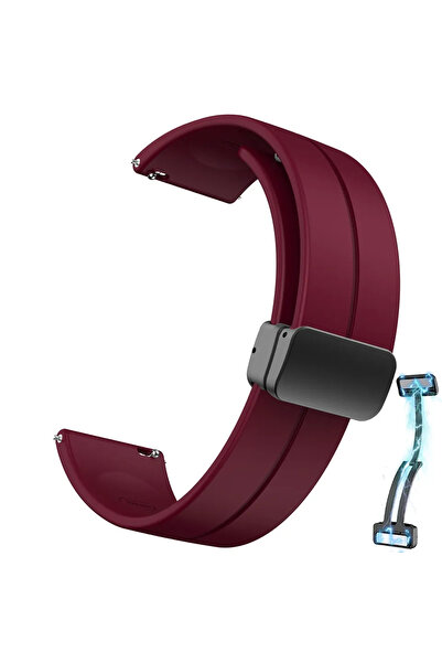 Choice سوار رياضي من السيليكون الأحمر مقاس 20 مم و22 مم للساعات 6/4/5 برو/كلا...