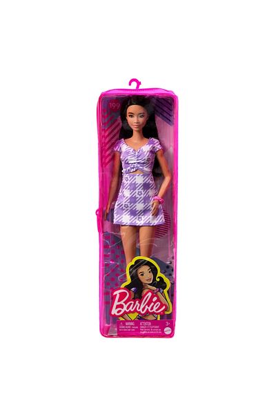 Barbie BRUNETTE FASHIONIST BARBIE DOLL WITH PURPLE DRESS