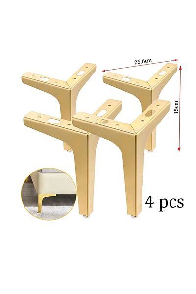 Choice 4pcs-gold 4pcs DIY Replacement Sofa Feet Metal Legs for Furniture Modern Triangle Feet Cabinet Couch