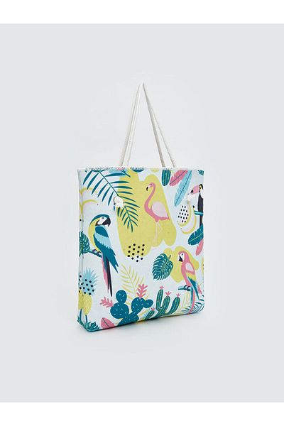 LC Waikiki New Season Animal Printed Women's Beach Bag - S5Mi32Z8